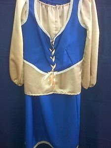 Adult Female Costumes to Hire - German-Navy & gold - skirt with top & waistcoat